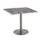 Holland Bar Stool Co 36" Tall OD214 Stainless Steel Table Base 22" Diameter 36"x36" Square Greystone Top OD214-2236SSOD36SQGryStn - alternate 1